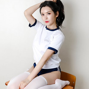 주니어 스포츠웨어 네이비 부르마 여자학교운동복 코스프레